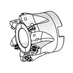 Corps de fraise DAM62 Diamètre du cercle de coupe 40-80