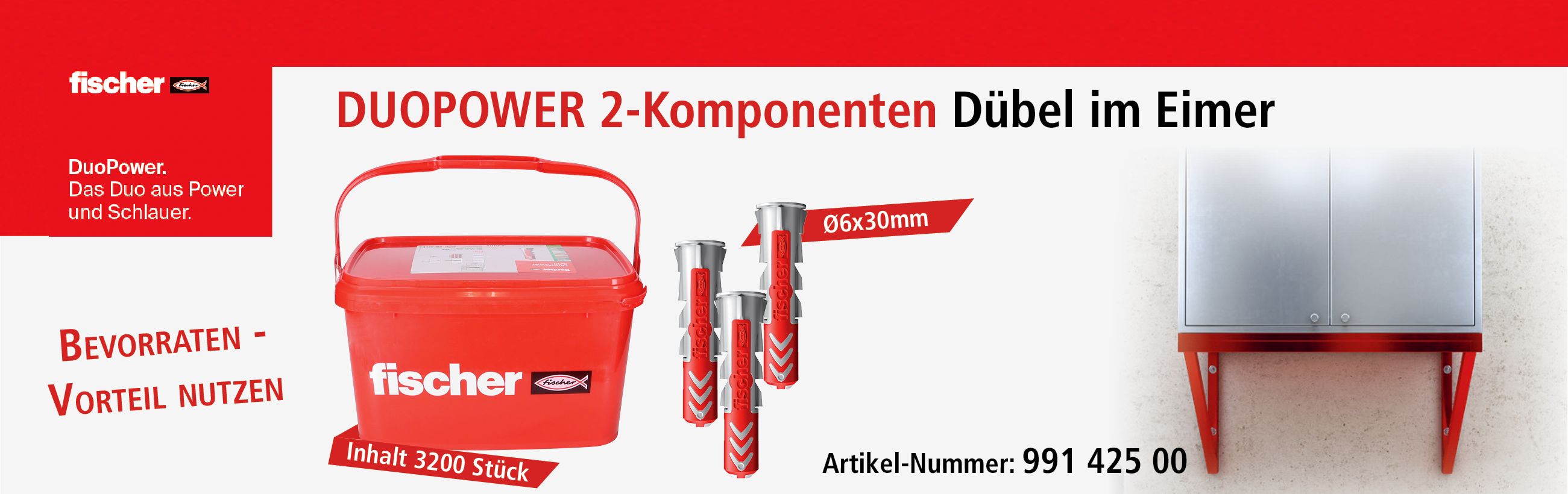 Fischer Dübel-Eimer Aktion