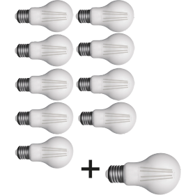 Aktion GreenLED Filament Lampe-DIM matt AGL E27 4W 840lm 9+1 Inhalt: 10 Stück (9+1 kostenlos)