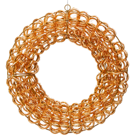 LED-3D-Metall-Kranz rosegold 40cm 81727