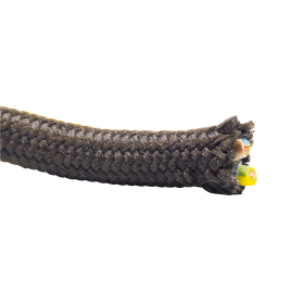 Textilummanteltes Kabel 3-Liy-Uf 3x0,75 braun