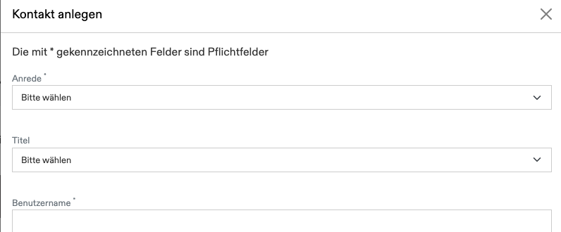Kontakt hinzufügen