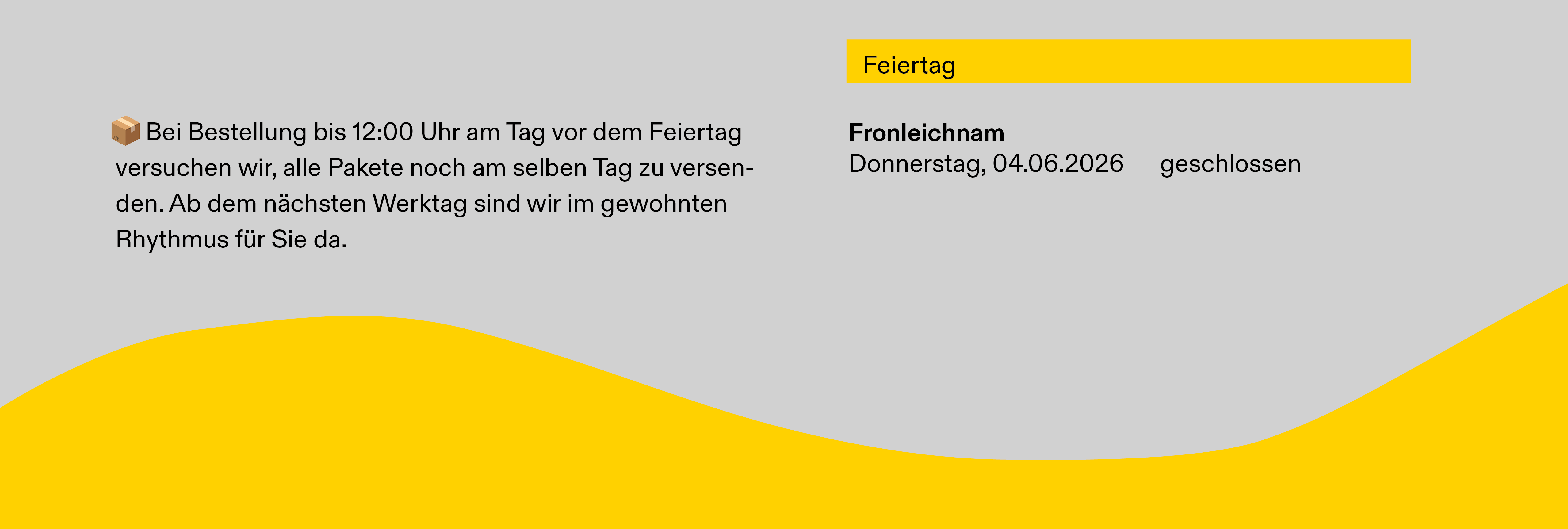 Feiertags-Banner