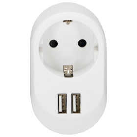 EGB Schuko-Adapter mit 2 USB Ladebuchsen 3400mA total