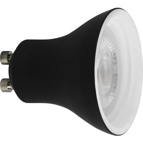 GreenLED CERA-DECO GU10 4,9W 460lm/90°, schwarz 3000K, Abstrahlwinkel 36°