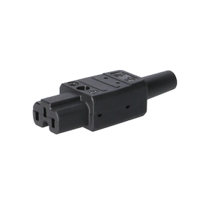 Heiß-Geräte-Stecker schwarz 789sw