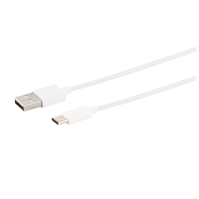 USB 2.0 Kabel, USB 2.0 A auf USB Typ C, weiß, 1,5m 14-13042