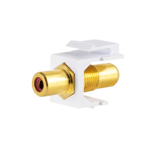 Keystone Verbinder Cinch Buchse vergoldet, rot 08-10061