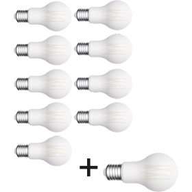 Aktion GreenLED Filament Lampe-DIM matt AGL E27 7,3W 1535lm 9+1 Inhalt: 10 Stück (9+1 kostenlos)