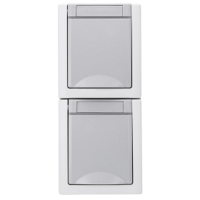Pacific FR Schuko-Steckdose 2-fach senk. grau 90591086-DE