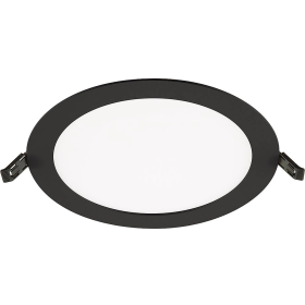 LED Einbau-Panel, CCT-DIM, 18W, schwarz, rund 230V, Abstr.< 115°, dimmbar, LTR220925