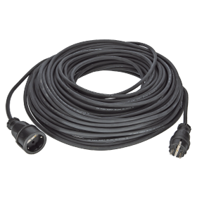 EGB Gummi-Verlängerung H05RR-F3G1,5 schwarz 50m