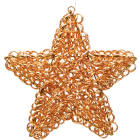 LED-3D-Metall-Stern rosegold 38cm 81703
