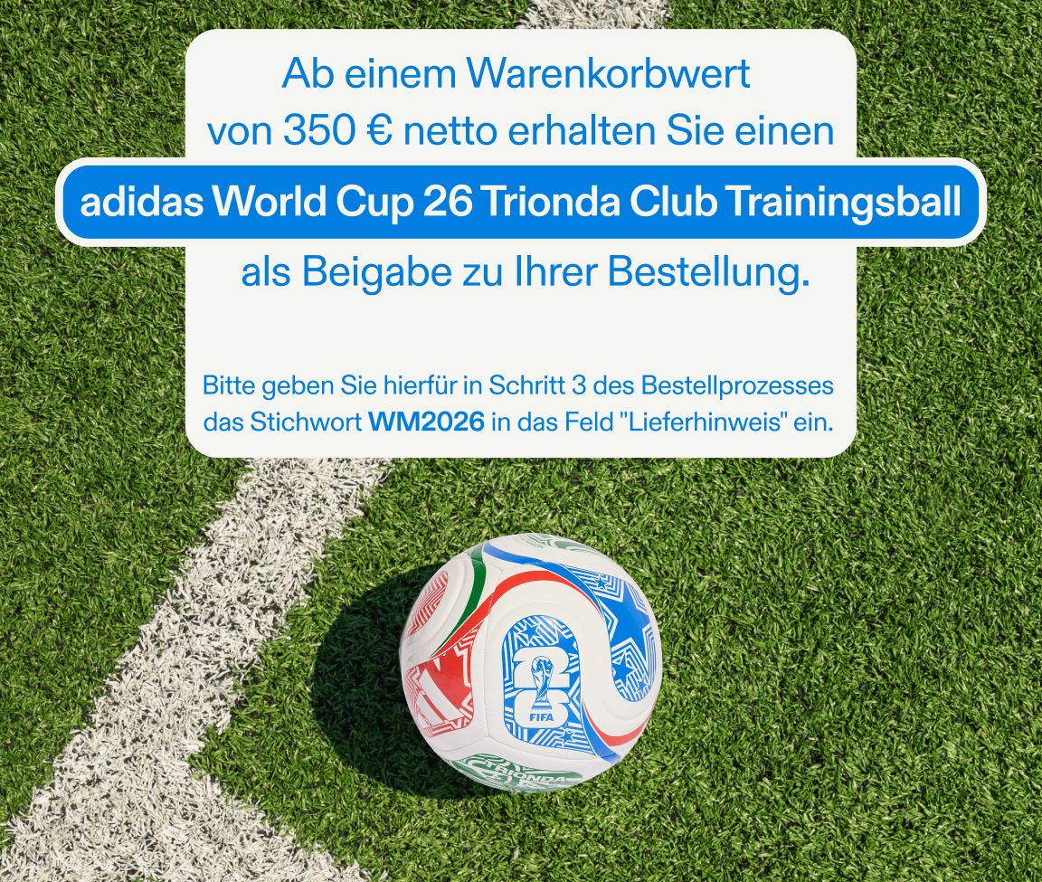 Banner mit Fußball und Text