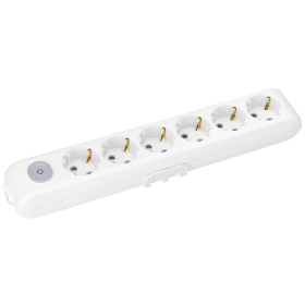 Panasonic 6-fa.Steckdosenleiste weiß m.Schalter WLTA04602WH-EU1