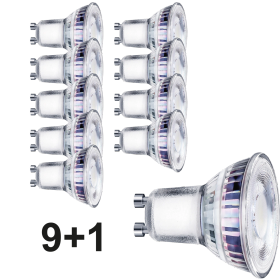 Aktion GreenLED-Reflektorlampe GU10-100° - Class A 450lm 3000K 9+1 Inhalt: 10 Stück 521 095 00 (9+1 kostenlos)