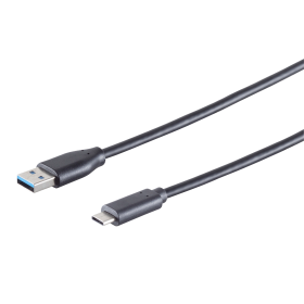 USB Kabel USB A3.0 - USB C3.1, schwarz, 0,5m 77141-0.5