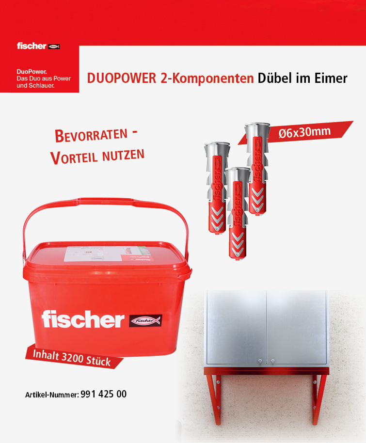 Fischer Dübel-Eimer Aktion