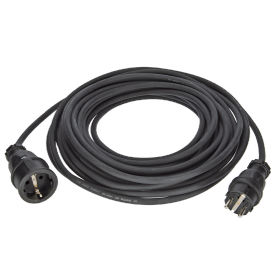EGB Gummi-Verlängerung H05RR-F3G1,5 schwarz 15m