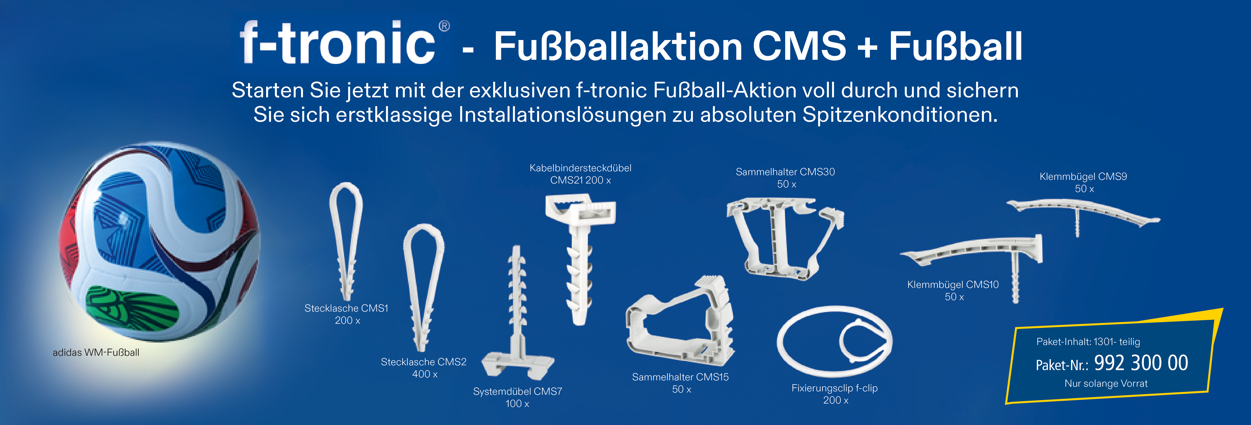 F-Tronic Aktion CMS + Fußball
