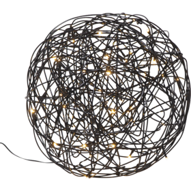 LED 3D Design-Kugel "Trassel" schwarz 30cm 802-65