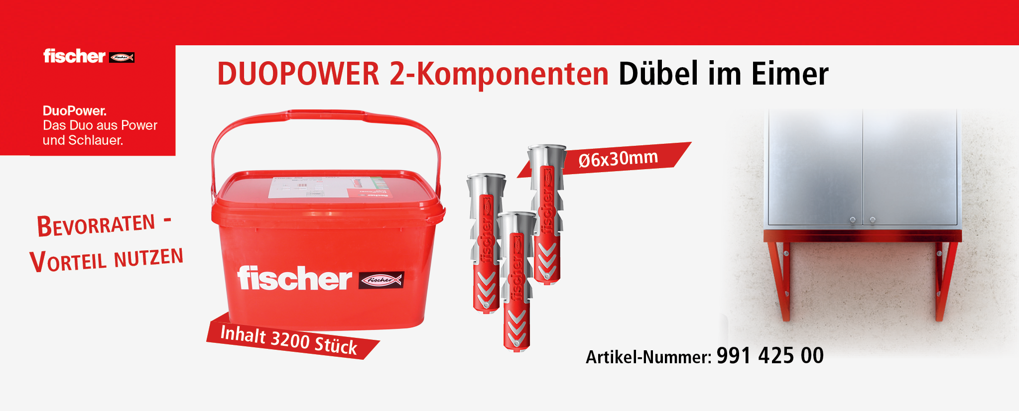 Fischer Dübel-Eimer Aktion