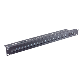 EGB Keystoneverteilerfeld 24-Port 19" unbestückt, schw 75066-1