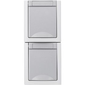 Pacific FR Schuko-Steckdose 2-fach senk. grau 90591086-DE