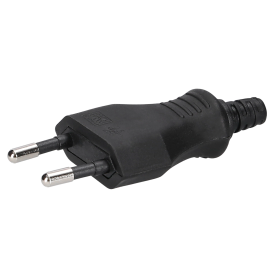 Euroflach-Stecker schwarz 900.002 mit Schraubanschluss