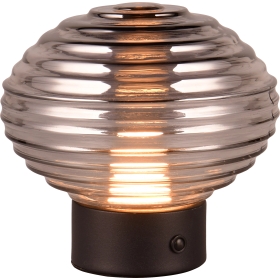 LED-Akku-Tischleuchte "Earl" schwarz/rauchfarbig R57771154