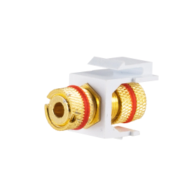 Keystone Verb. Audio Bananen-Buchse vergoldet, rot 08-10063