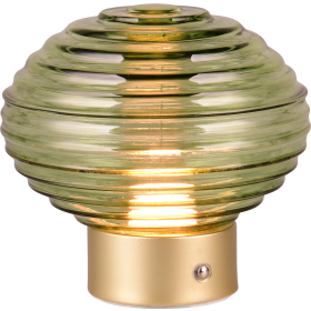 LED-Akku-Tischleuchte "Earl" messing/grün R57771115