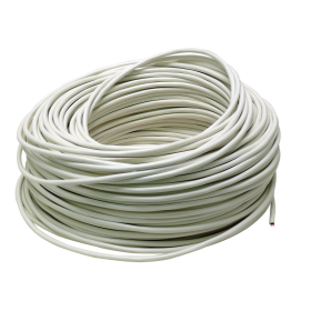 H03VVH2-F 2x0,75 weiß 100m Ringe BauPVO-EN 50575/Brandklasse: E