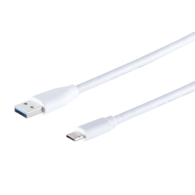 USB Kabel, USB 3.0 A auf USB 3.1 Typ C, weiß, 1,8m 13-31186