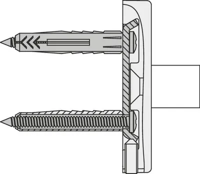 fixing material for support rails with roses ø 80 mm | HEWI