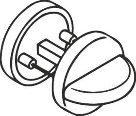 Escutcheon with turn knob