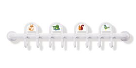 Rail with hooks, for children