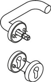halfgarnituur met veiligheids-sleutelrozet
