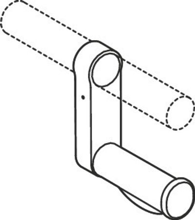 HEWI Aufrüstsatz WC-Papierhalter – Für Stangensystem Ø33 Mm & Stützklappgriffe Serie 801, Mit Rollenbremse, Weiß