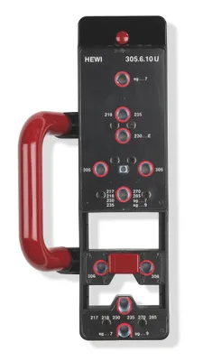 HEWI Bohrlehre 305.6.10 U – Verstellbar Für DIN & ÖNORM, Zum Vorbohren Von Schraublöchern ø 7 Mm
