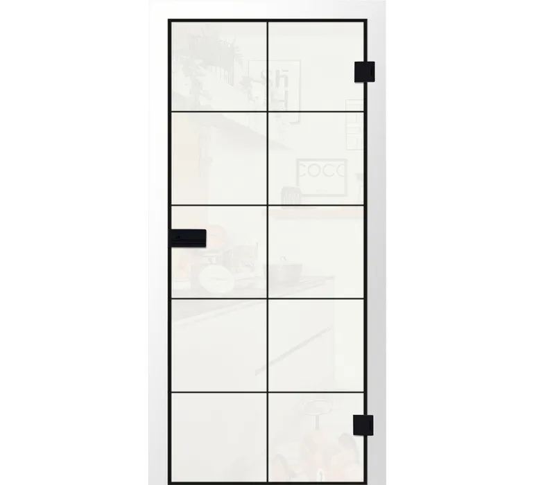 JOKA Glastür CUBUS2, BLACKLINE Extraweiß