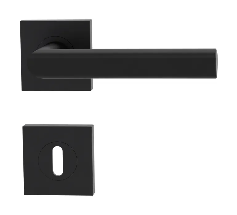 Drückergarnitur TRI 134 Graphitschwarz'GSC', TS 40-45 mm Schraubrosette ECKIG BB