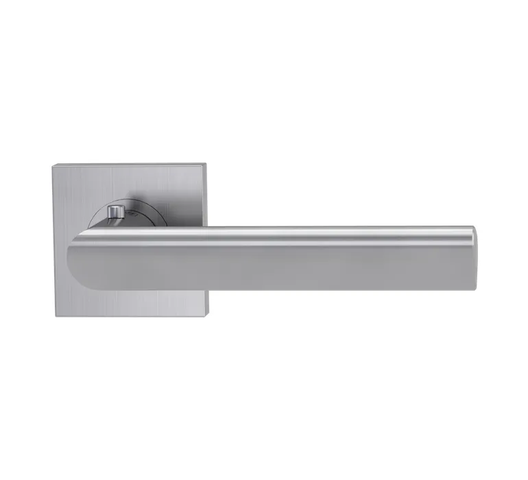 Türdrücker TRI 134 SMART2LOCK Edelstahl matt 'EDE', TS 40-45 mm Schraubrosette ECKIG DR