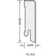 631 Sockelleiste PE furniert 16x60mm