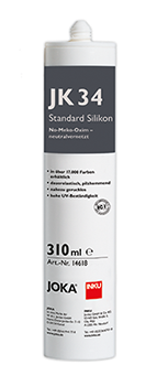 Sealant cartridge JK 34 with 350 ml content, suitable for elastic sealing applications