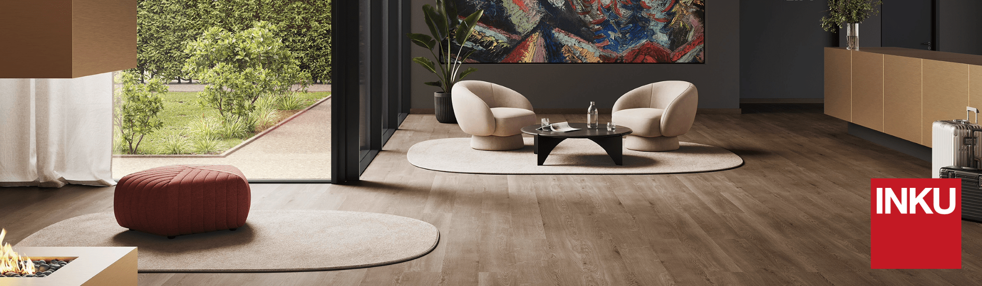 Designboden Intelli Design 555 XXL in stilvollem Wohnambiente mit viel Tageslicht