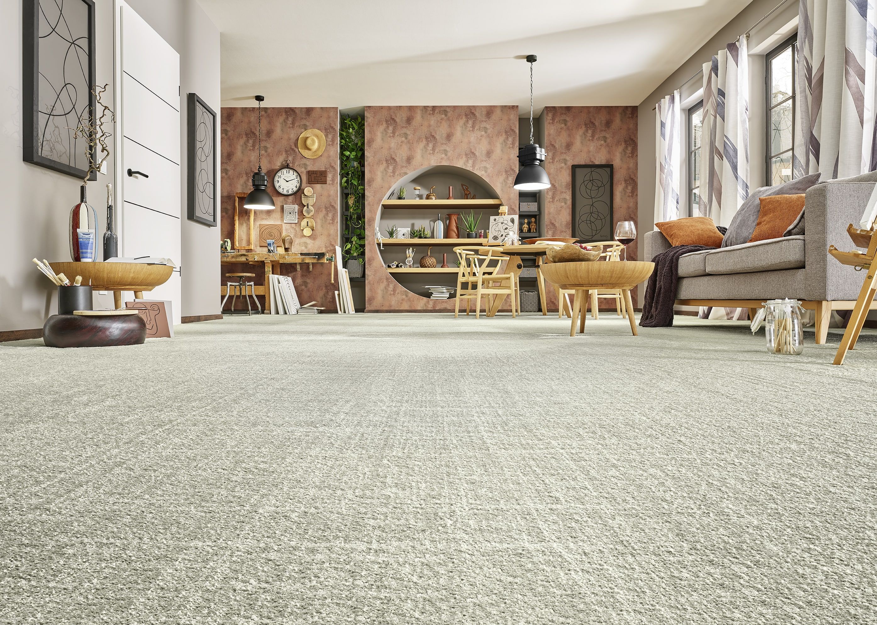 INKU Teppichboden Tesso 24 aus der Kollektion Deluxe Balance – dezentes Design mit wohnlicher Ausstrahlung