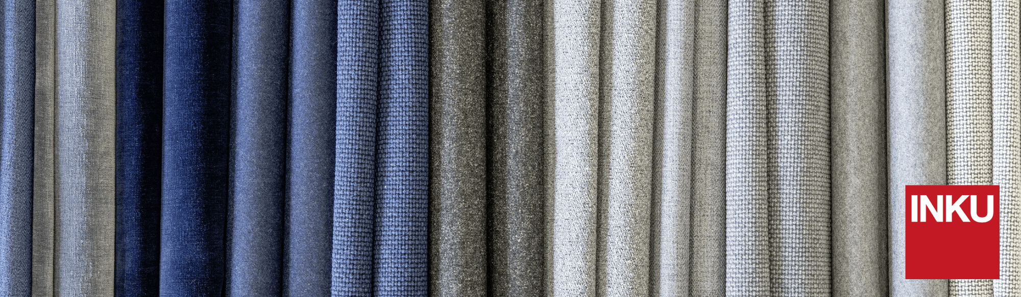Verschiedene Möbelstoffe in eleganten Farben und Texturen
