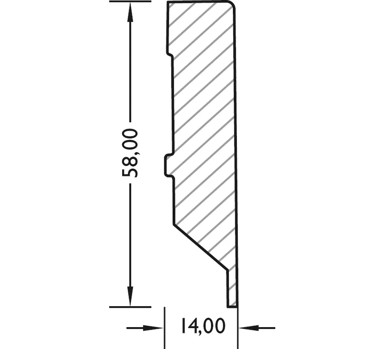Sockelleiste FL431 Hot Coat 14x58mm