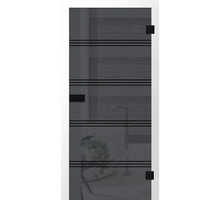 JOKA Glastür LINE UP BLACKLINE Light Grey